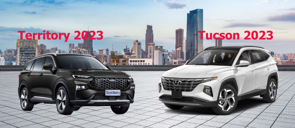 so sánh territory 2023 và tucson 2023