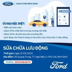 lái thử xe và sửa chữa lưu động tại phù cát bình định